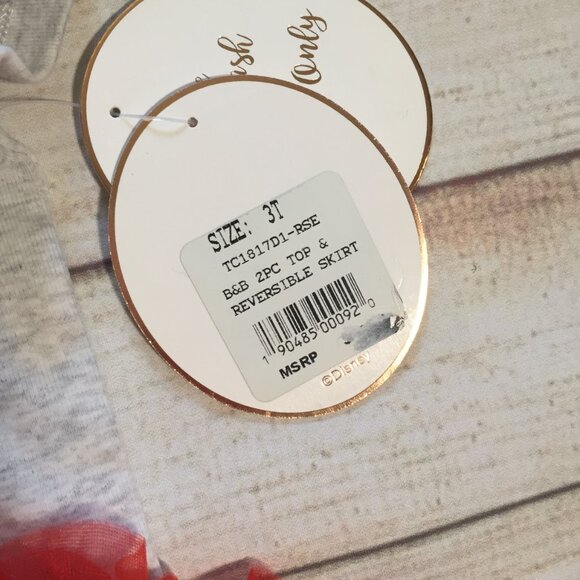 utu Couture Disney Beauty & the Beast Belle Red Rose Tutu and Shirt - Picture 5 of 10